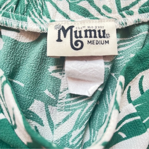 Show Me Your MuMu Green Leaf Print High Waist Shorts Size M - Picture 5 of 5